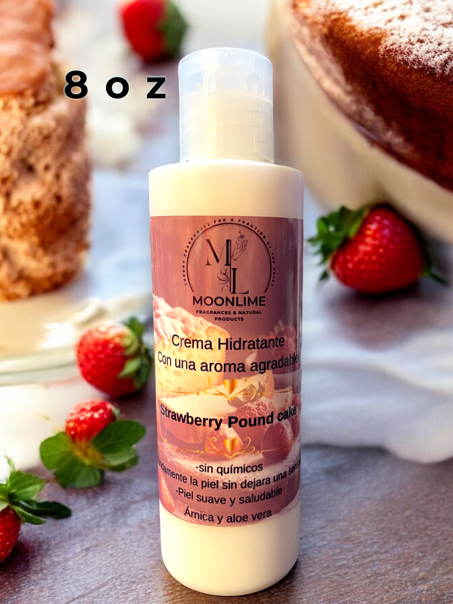Crema Hidratante (con una aroma agradable de:Strawberry Pound Cake)