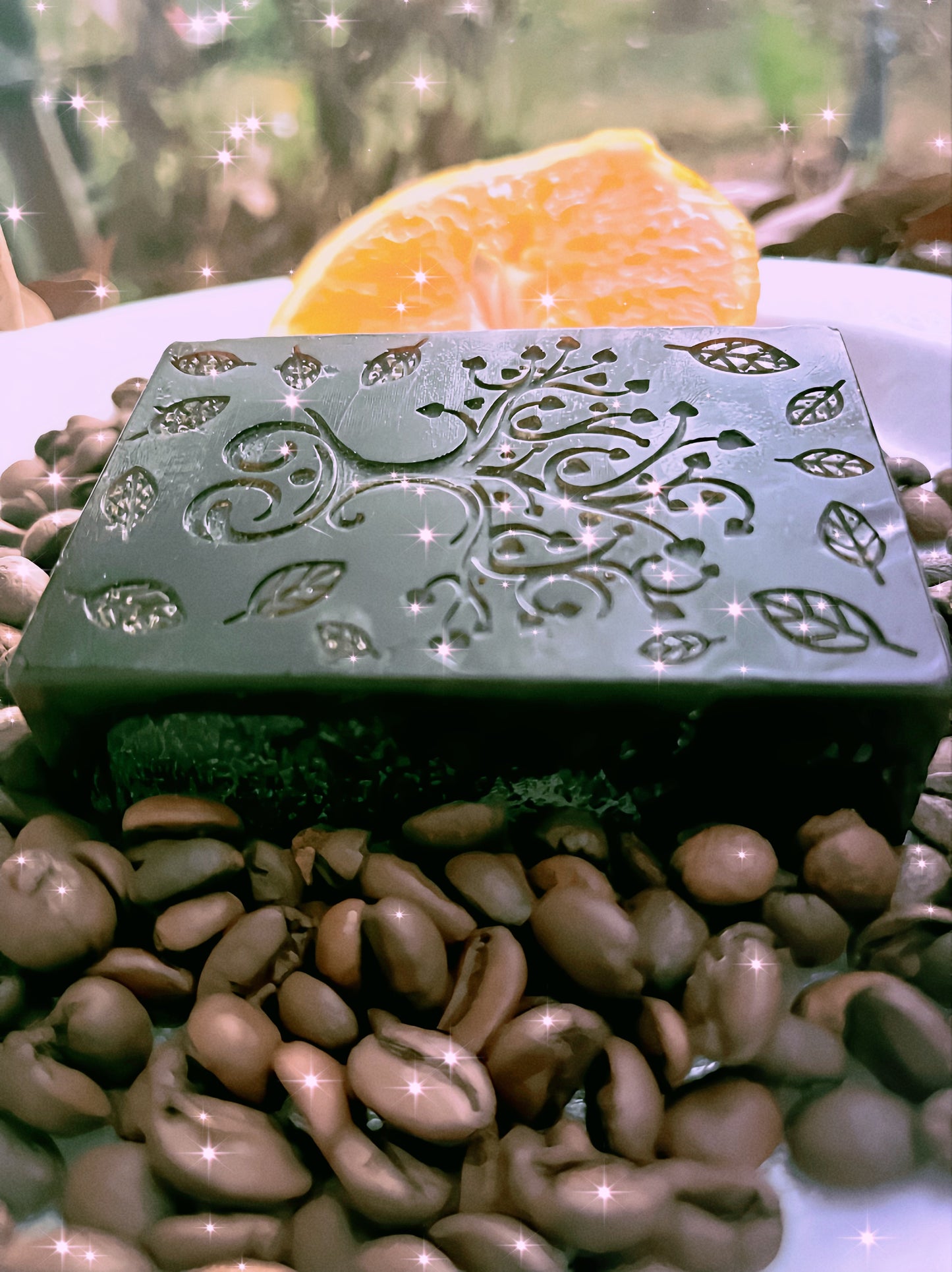 Coffee and orange exfoliating soap (4.3oz)