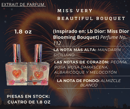 Miss Very Beautiful Bouquet  (Inspirado en: Lb Dior: Miss Dior Blooming Bouquet) Perfume No. 112