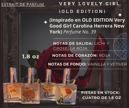 Very Lovely Girl (Inspirado en OLD EDITION Very Good Girl Carolina Herrera New York) Perfume No. 39